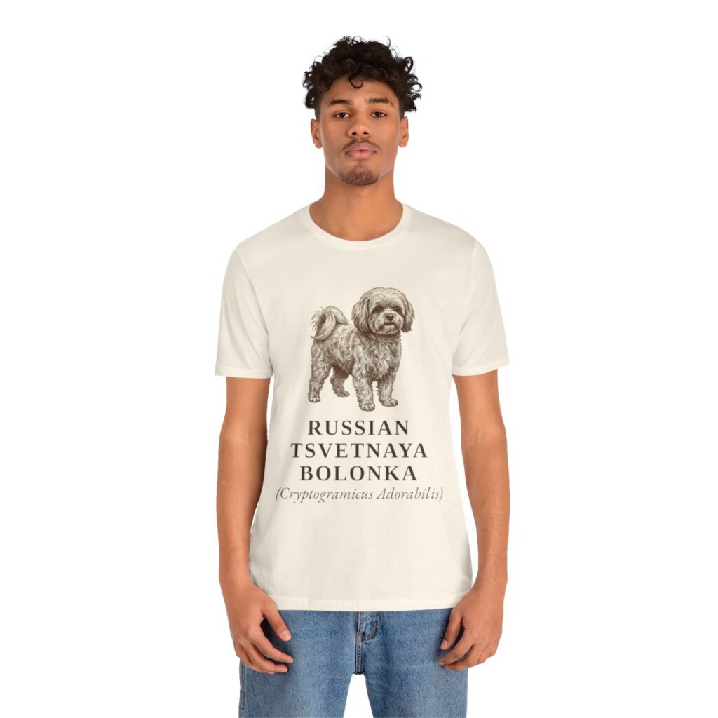 Russian Tsvetnaya Bolonka Latin Shirt, Vintage Dog Sketch Tee, Dog Latin Gift