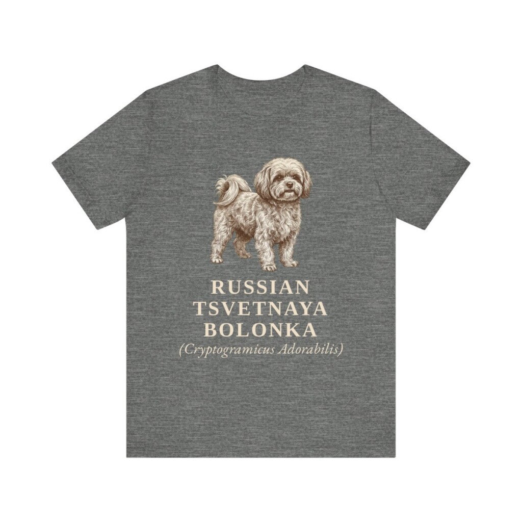 Russian Tsvetnaya Bolonka Latin Shirt, Vintage Dog Sketch Tee, Dog Latin Gift