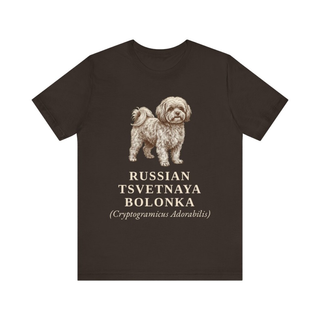 Russian Tsvetnaya Bolonka Latin Shirt, Vintage Dog Sketch Tee, Dog Latin Gift