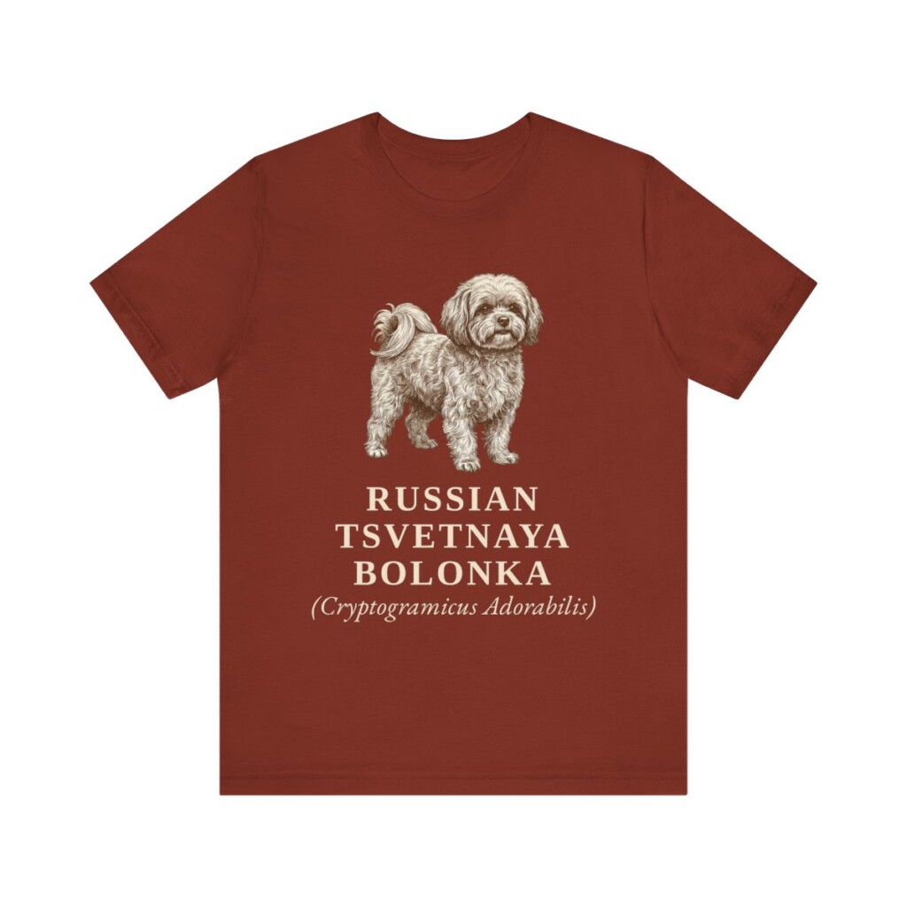 Russian Tsvetnaya Bolonka Latin Shirt, Vintage Dog Sketch Tee, Dog Latin Gift
