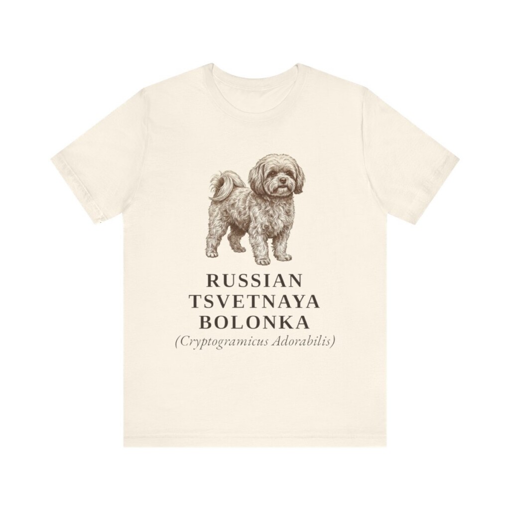 Russian Tsvetnaya Bolonka Latin Shirt, Vintage Dog Sketch Tee, Dog Latin Gift