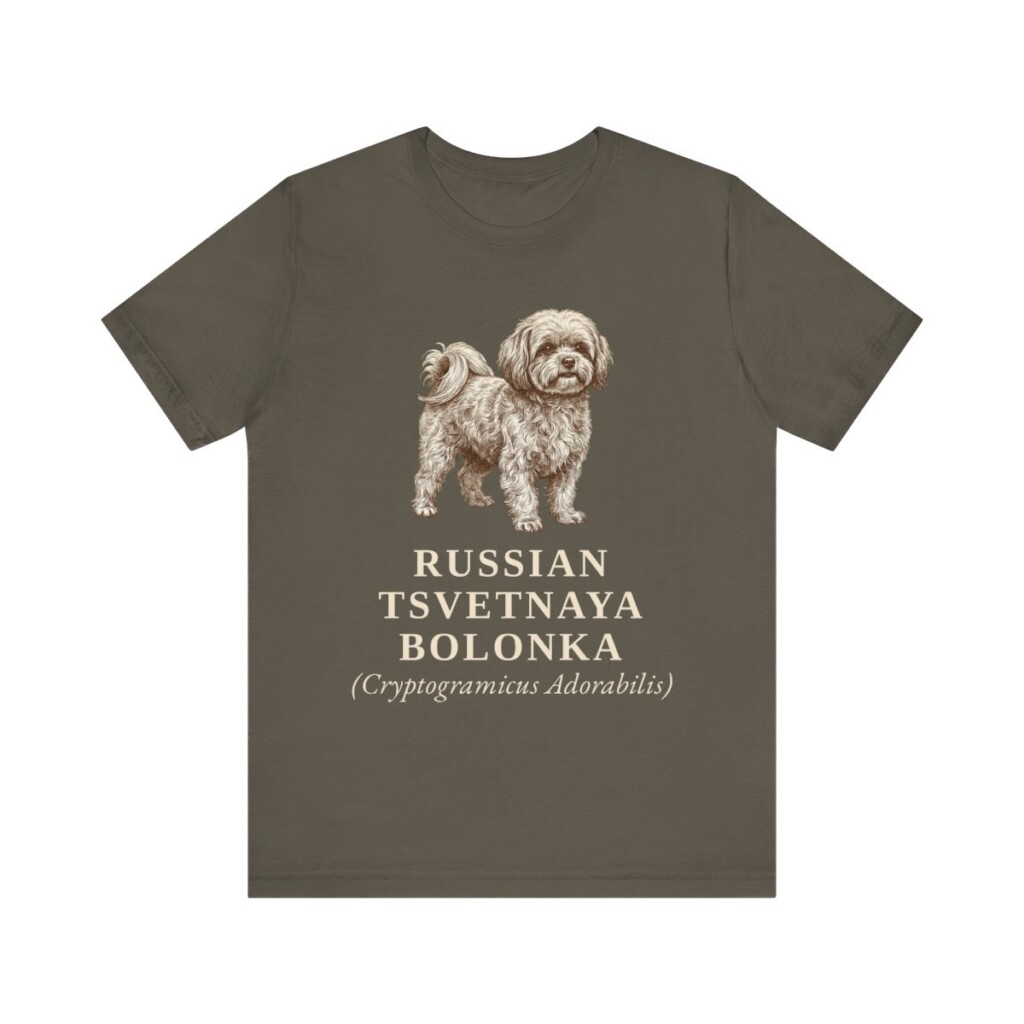 Russian Tsvetnaya Bolonka Latin Shirt, Vintage Dog Sketch Tee, Dog Latin Gift