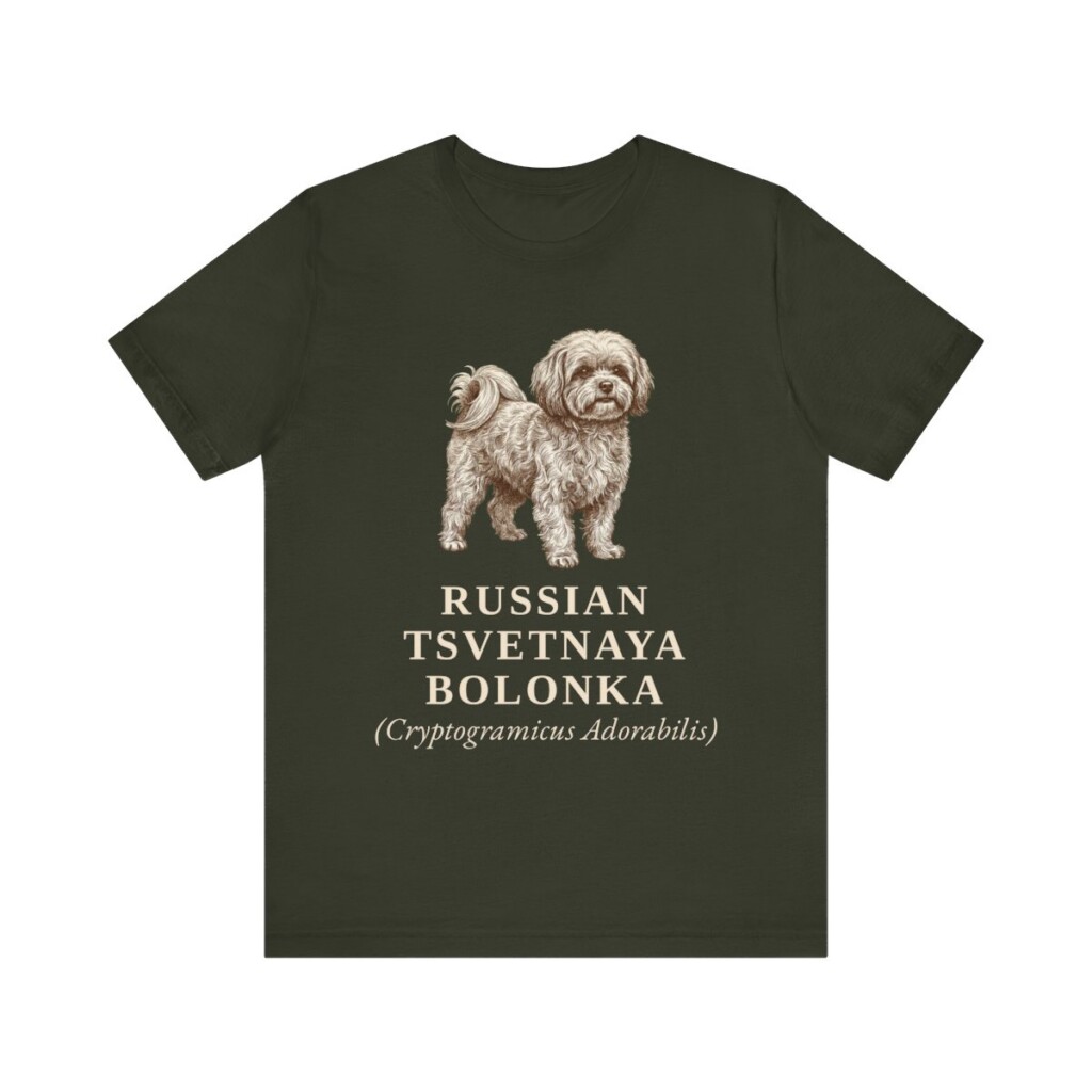 Russian Tsvetnaya Bolonka Latin Shirt, Vintage Dog Sketch Tee, Dog Latin Gift