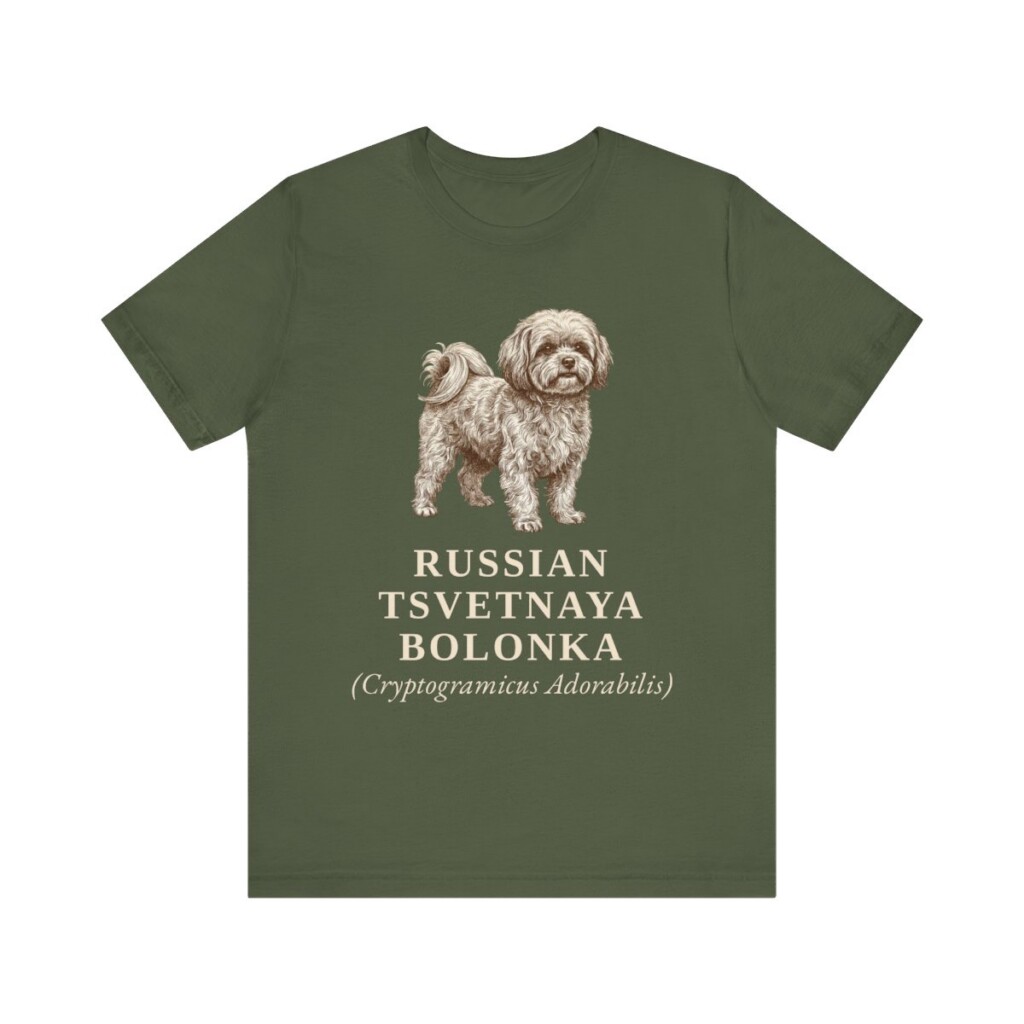 Russian Tsvetnaya Bolonka Latin Shirt, Vintage Dog Sketch Tee, Dog Latin Gift