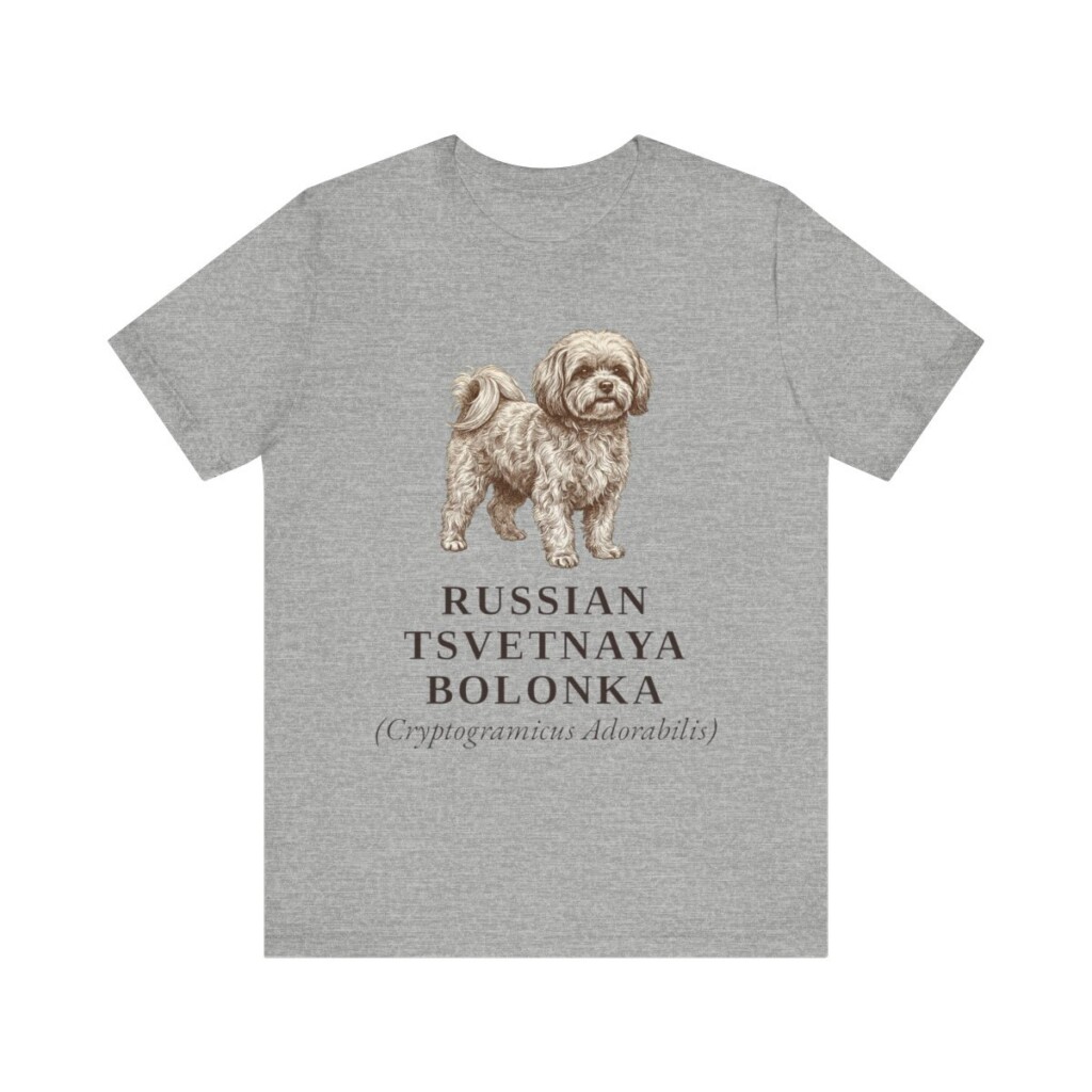 Russian Tsvetnaya Bolonka Latin Shirt, Vintage Dog Sketch Tee, Dog Latin Gift