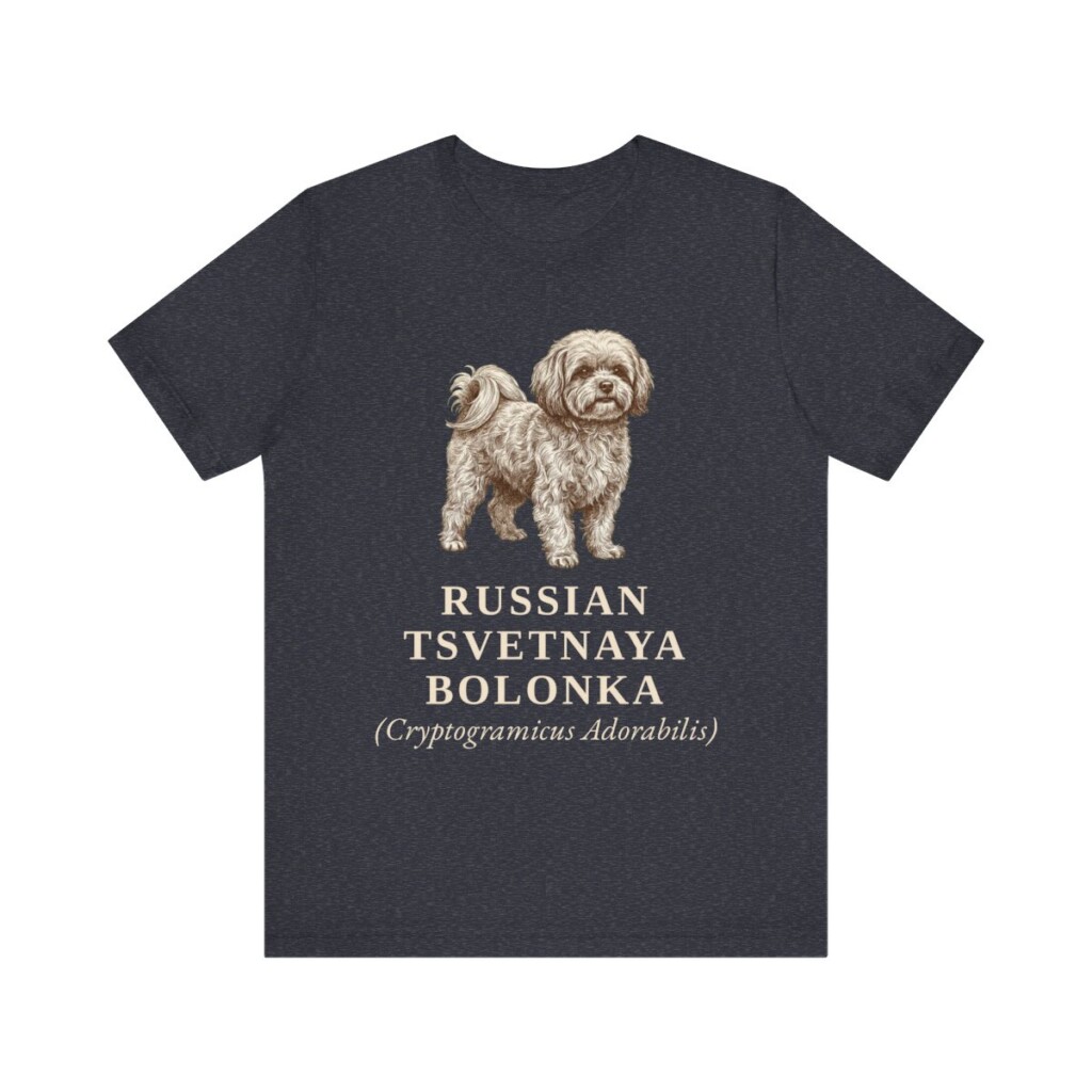 Russian Tsvetnaya Bolonka Latin Shirt, Vintage Dog Sketch Tee, Dog Latin Gift
