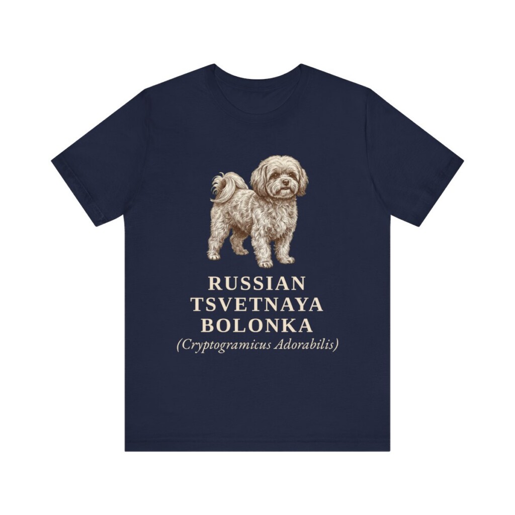 Russian Tsvetnaya Bolonka Latin Shirt, Vintage Dog Sketch Tee, Dog Latin Gift