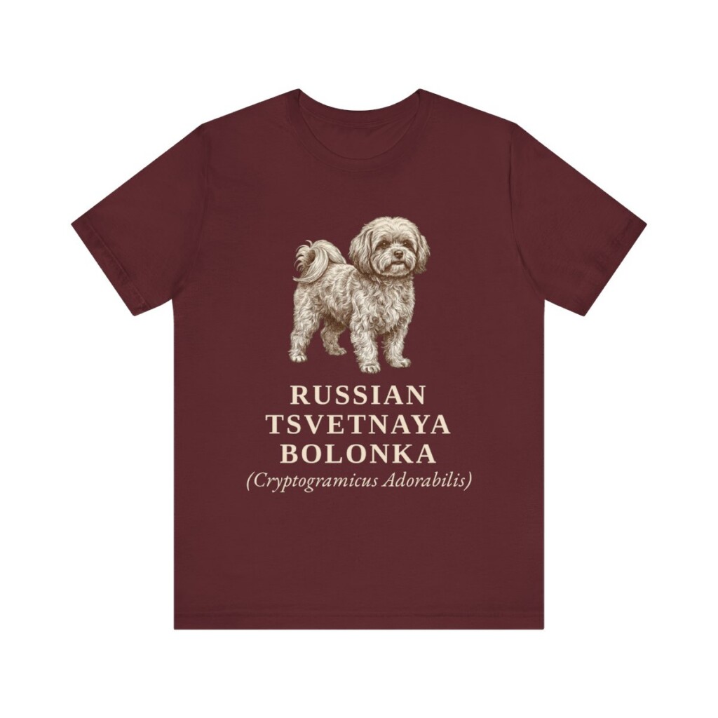 Russian Tsvetnaya Bolonka Latin Shirt, Vintage Dog Sketch Tee, Dog Latin Gift