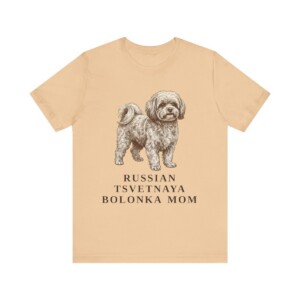 Russian Tsvetnaya Bolonka Mom Shirt, Vintage Dog Sketch Tee, Dog Mom Gift