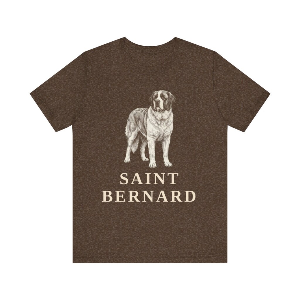 Saint Bernard Lover Shirt, Vintage Dog Sketch Tee, Dog Lover Gift Saint Bernard Lover Shirt, Vintage Dog Sketch Tee, Dog Lover Gift