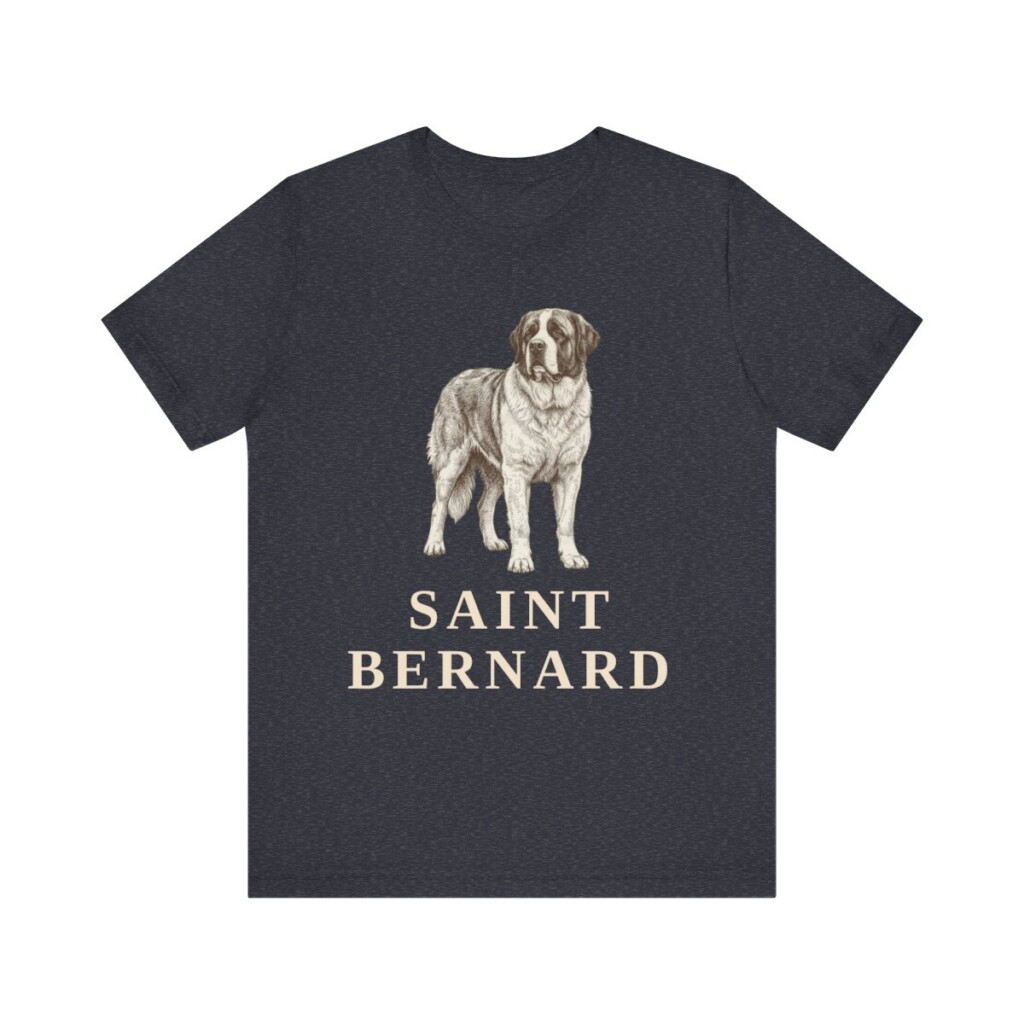 Saint Bernard Lover Shirt, Vintage Dog Sketch Tee, Dog Lover Gift Saint Bernard Lover Shirt, Vintage Dog Sketch Tee, Dog Lover Gift
