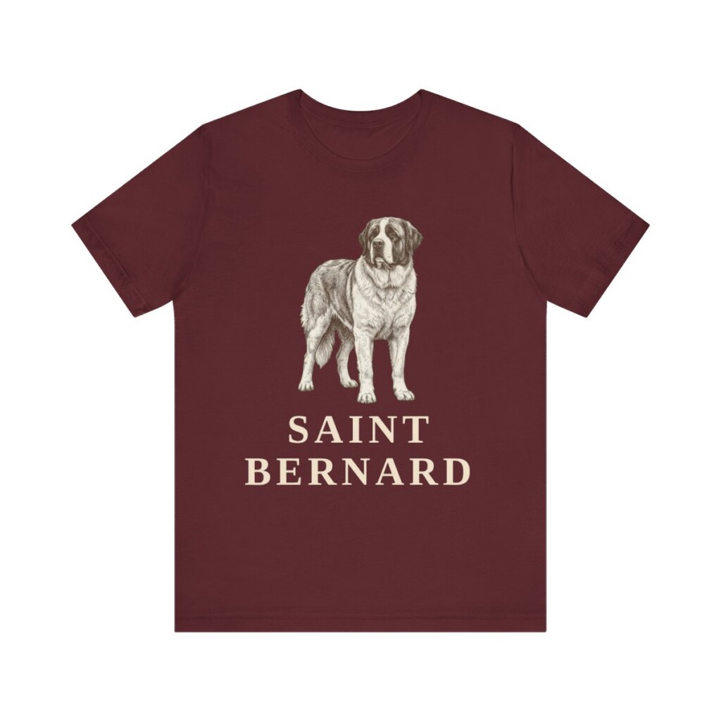 Saint Bernard Lover Shirt, Vintage Dog Sketch Tee, Dog Lover Gift Saint Bernard Lover Shirt, Vintage Dog Sketch Tee, Dog Lover Gift
