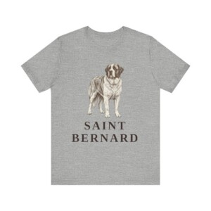 Saint Bernard Lover Shirt, Vintage Dog Sketch Tee, Dog Lover Gift