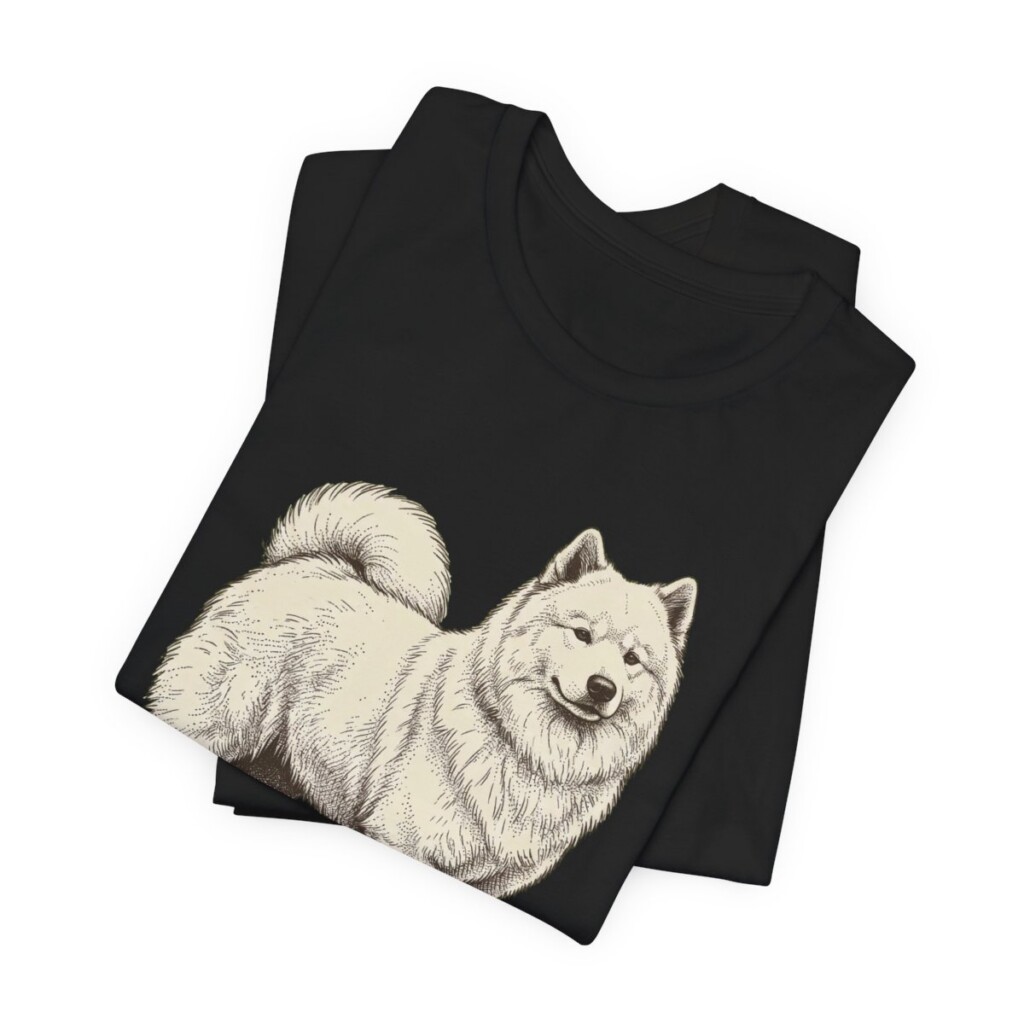 Samoyed Lover Shirt, Vintage Dog Sketch Tee, Dog Lover Gift