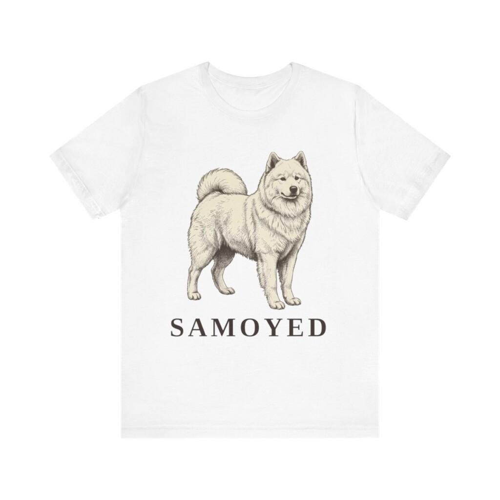 Samoyed Lover Shirt, Vintage Dog Sketch Tee, Dog Lover Gift