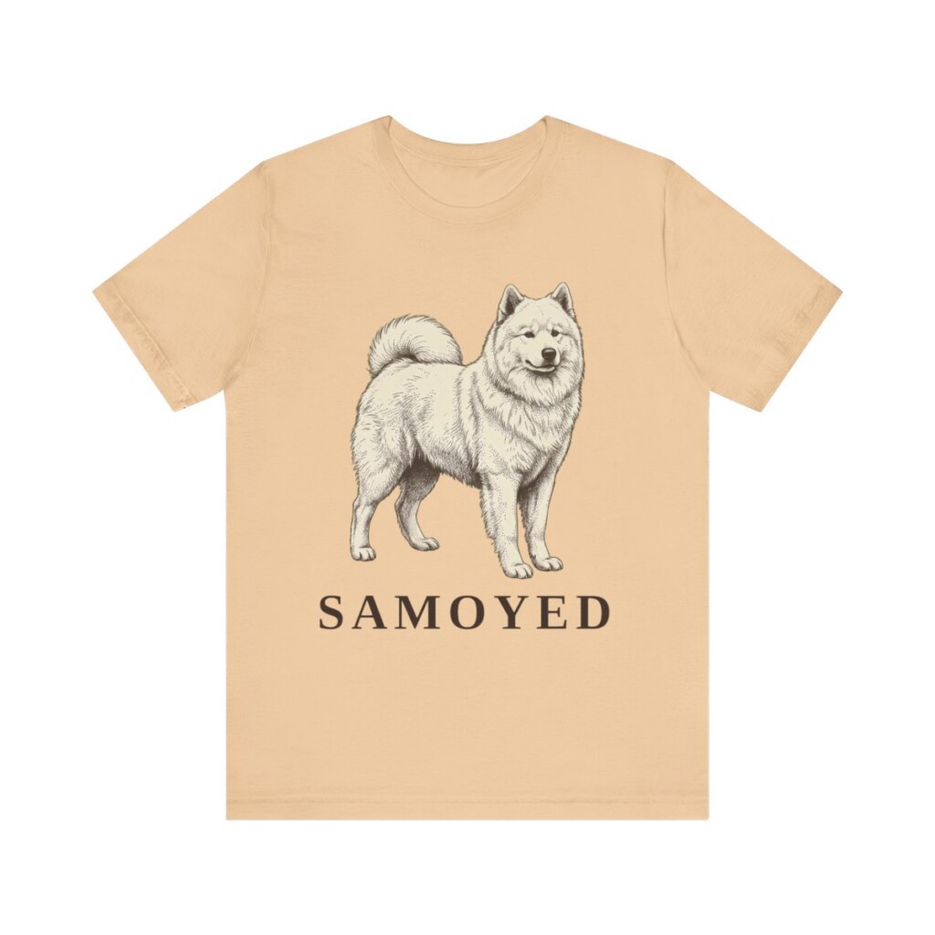 Samoyed Lover Shirt, Vintage Dog Sketch Tee, Dog Lover Gift