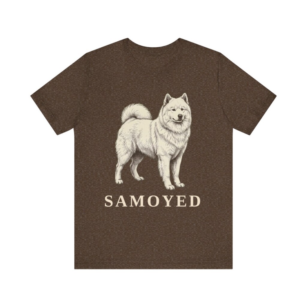 Samoyed Lover Shirt, Vintage Dog Sketch Tee, Dog Lover Gift