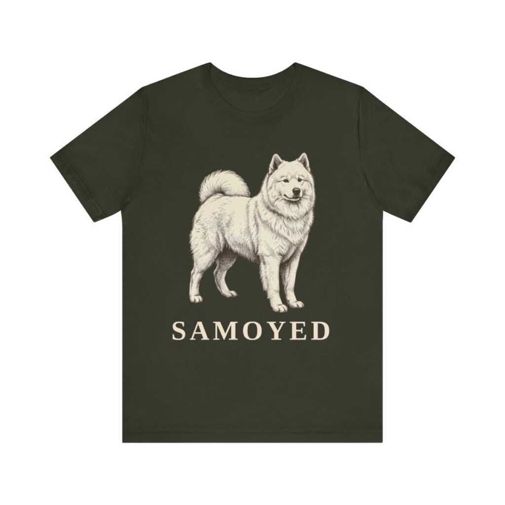 Samoyed Lover Shirt, Vintage Dog Sketch Tee, Dog Lover Gift