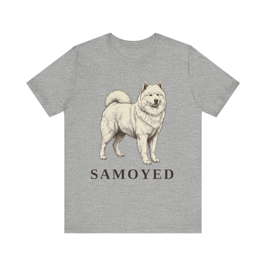 Samoyed Lover Shirt, Vintage Dog Sketch Tee, Dog Lover Gift