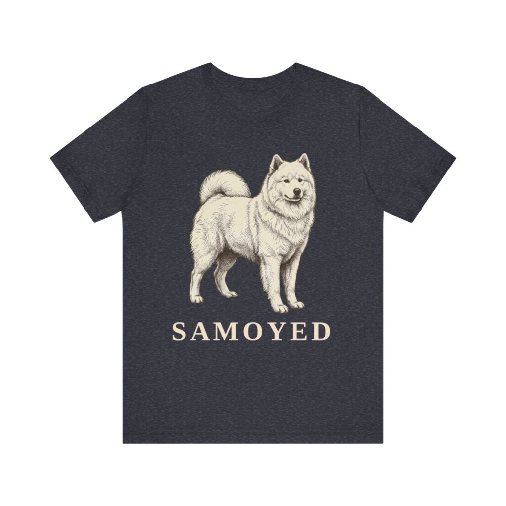 Samoyed Lover Shirt, Vintage Dog Sketch Tee, Dog Lover Gift