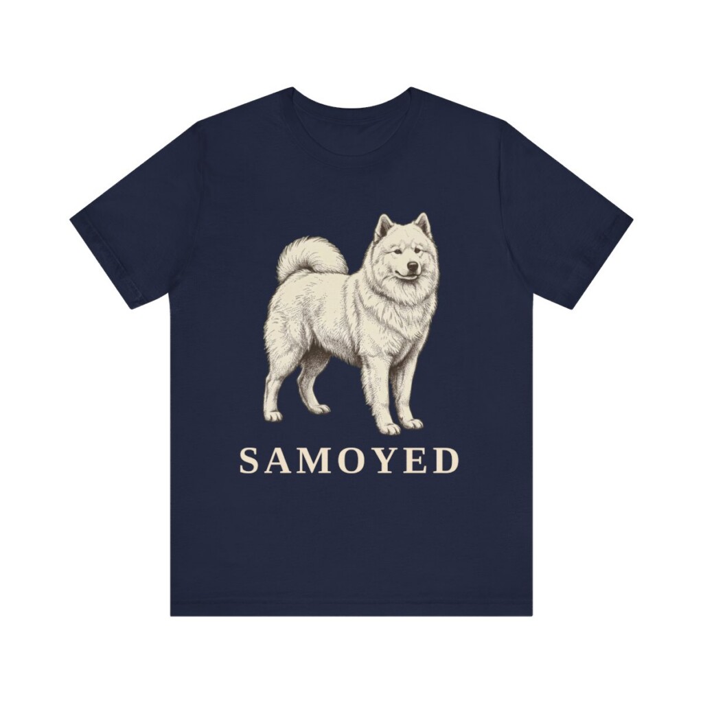 Samoyed Lover Shirt, Vintage Dog Sketch Tee, Dog Lover Gift