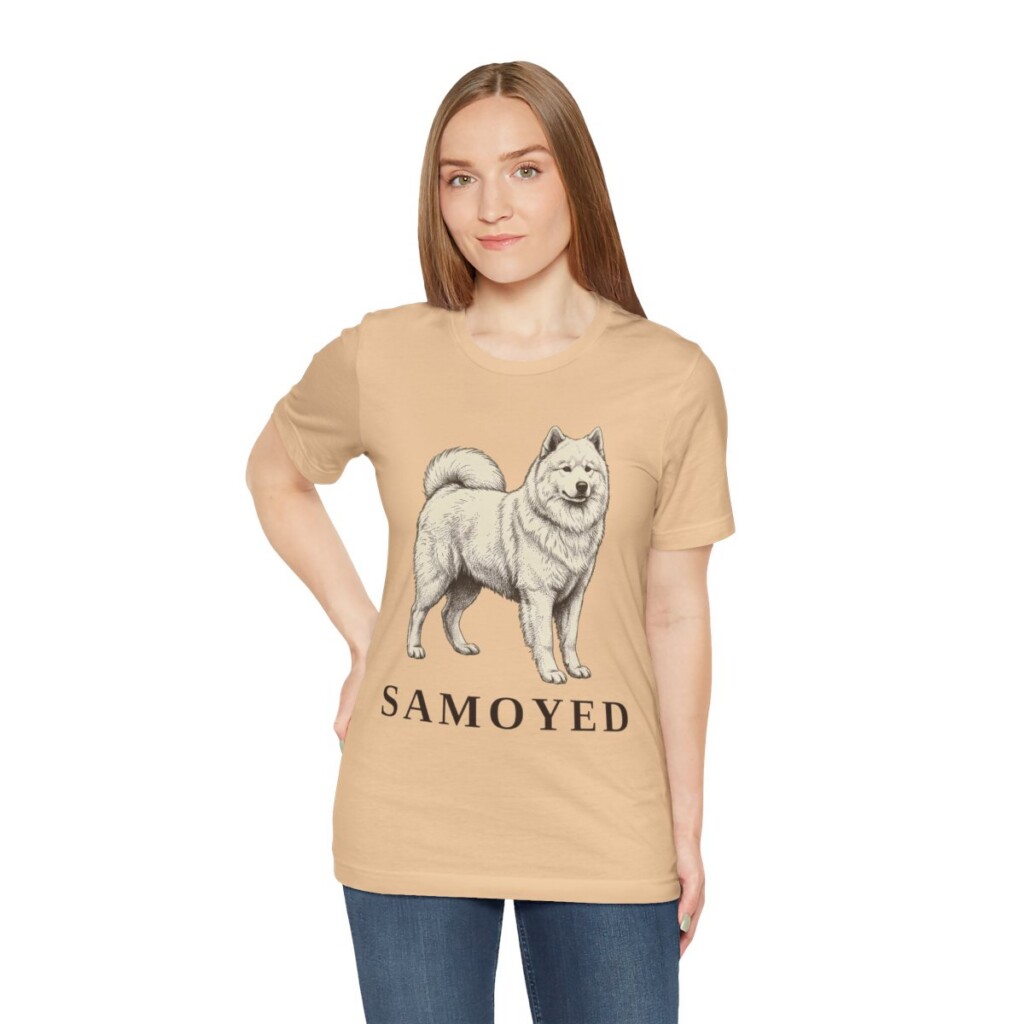 Samoyed Lover Shirt, Vintage Dog Sketch Tee, Dog Lover Gift