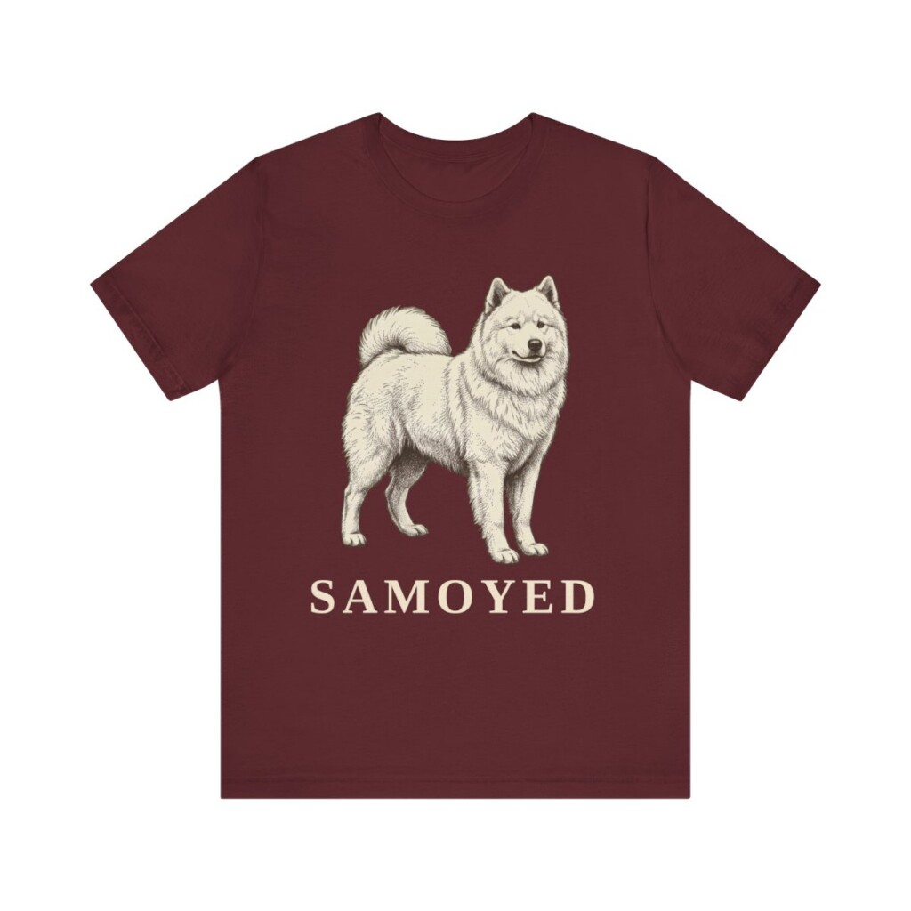 Samoyed Lover Shirt, Vintage Dog Sketch Tee, Dog Lover Gift