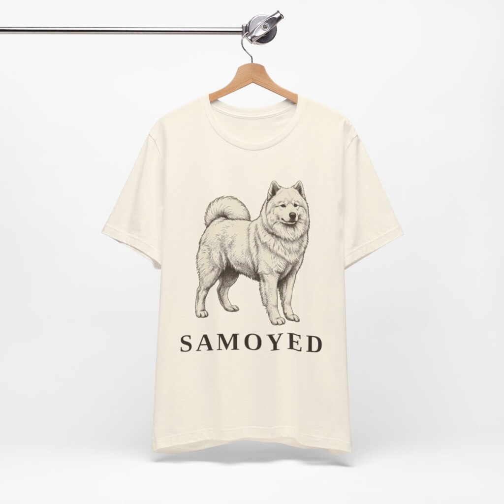 Samoyed Lover Shirt, Vintage Dog Sketch Tee, Dog Lover Gift