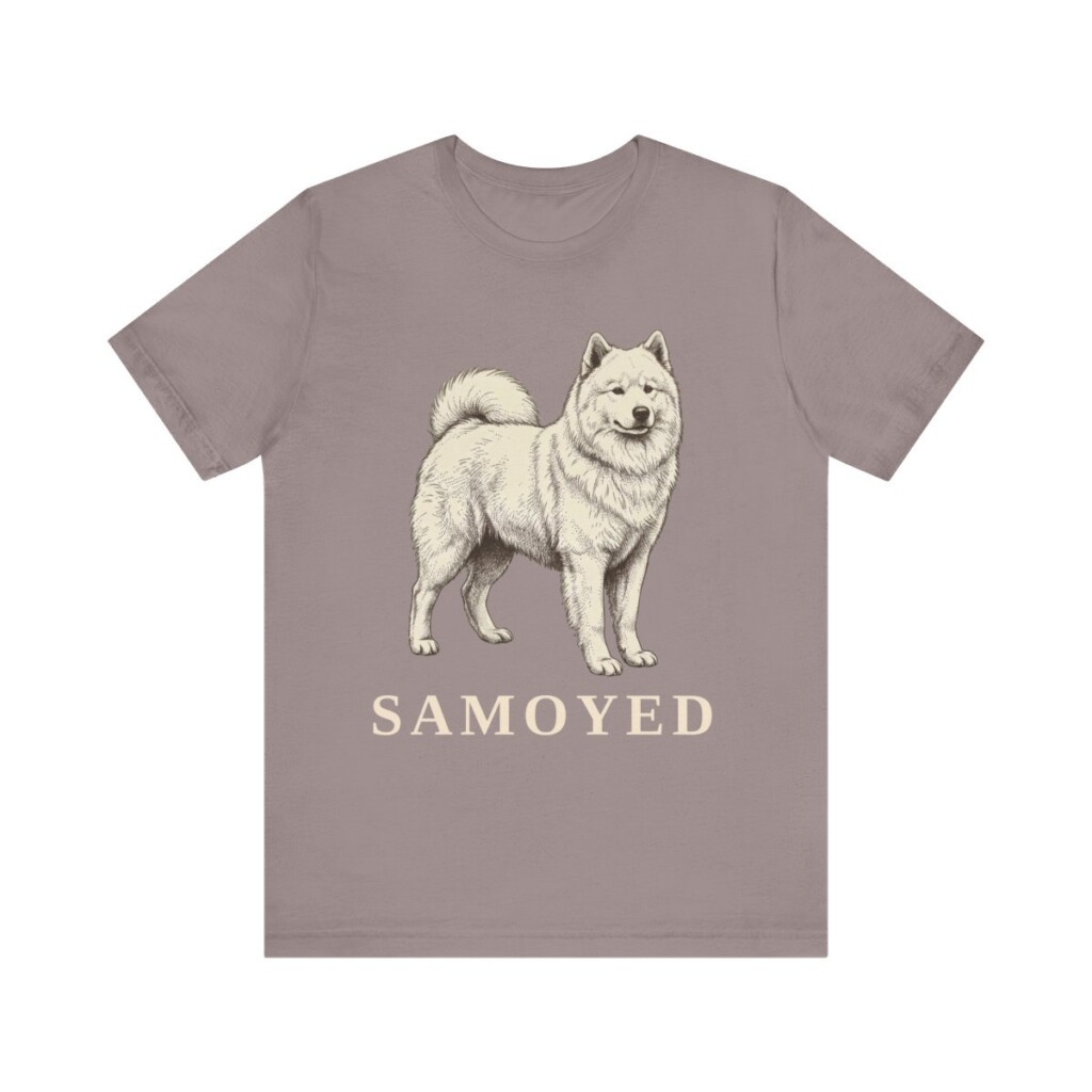 Samoyed Lover Shirt, Vintage Dog Sketch Tee, Dog Lover Gift