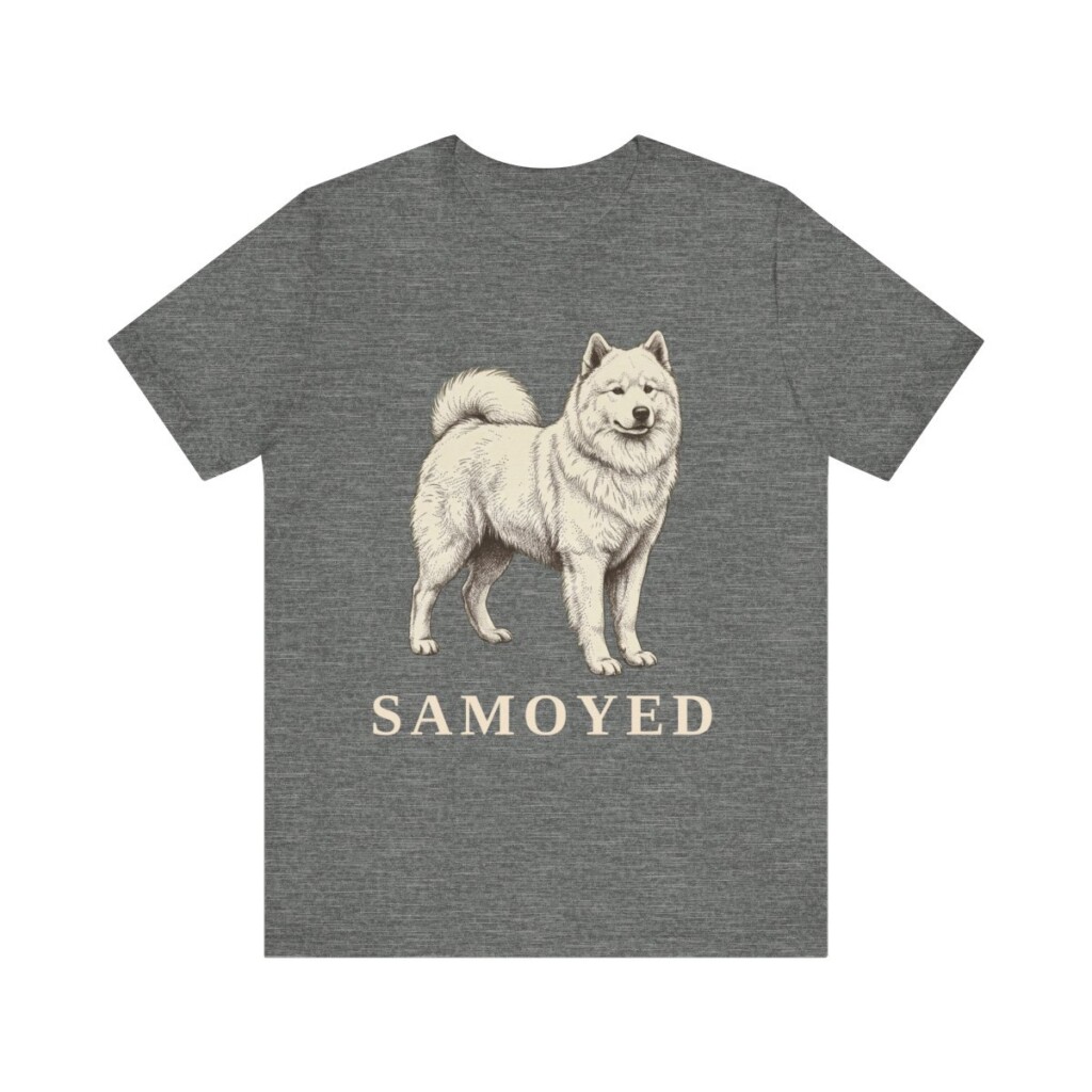 Samoyed Lover Shirt, Vintage Dog Sketch Tee, Dog Lover Gift