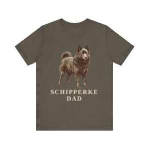 Schipperke Dad Shirt, Vintage Dog Sketch Tee, Dog Dad Gift