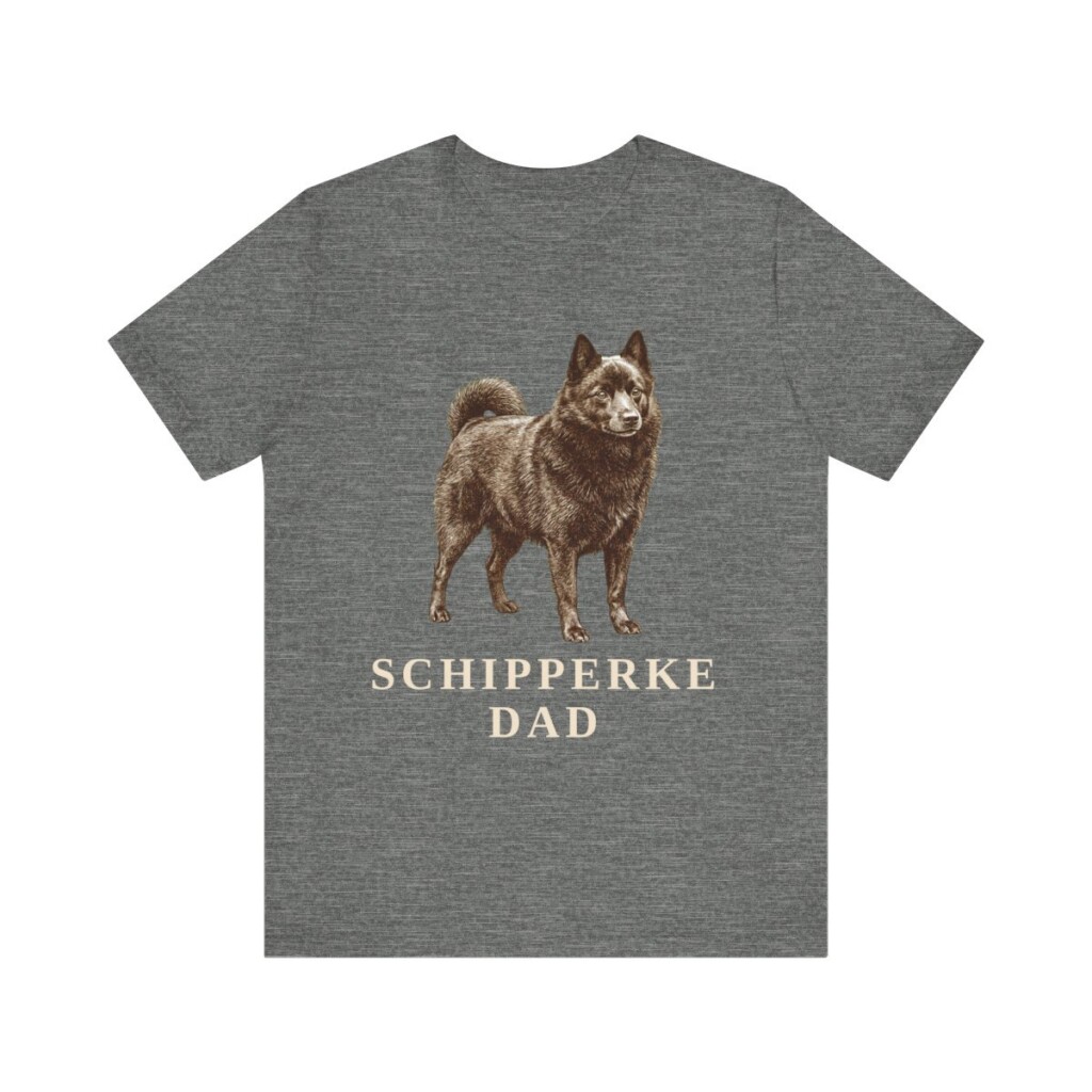 Schipperke Dad Shirt, Vintage Dog Sketch Tee, Dog Dad Gift
