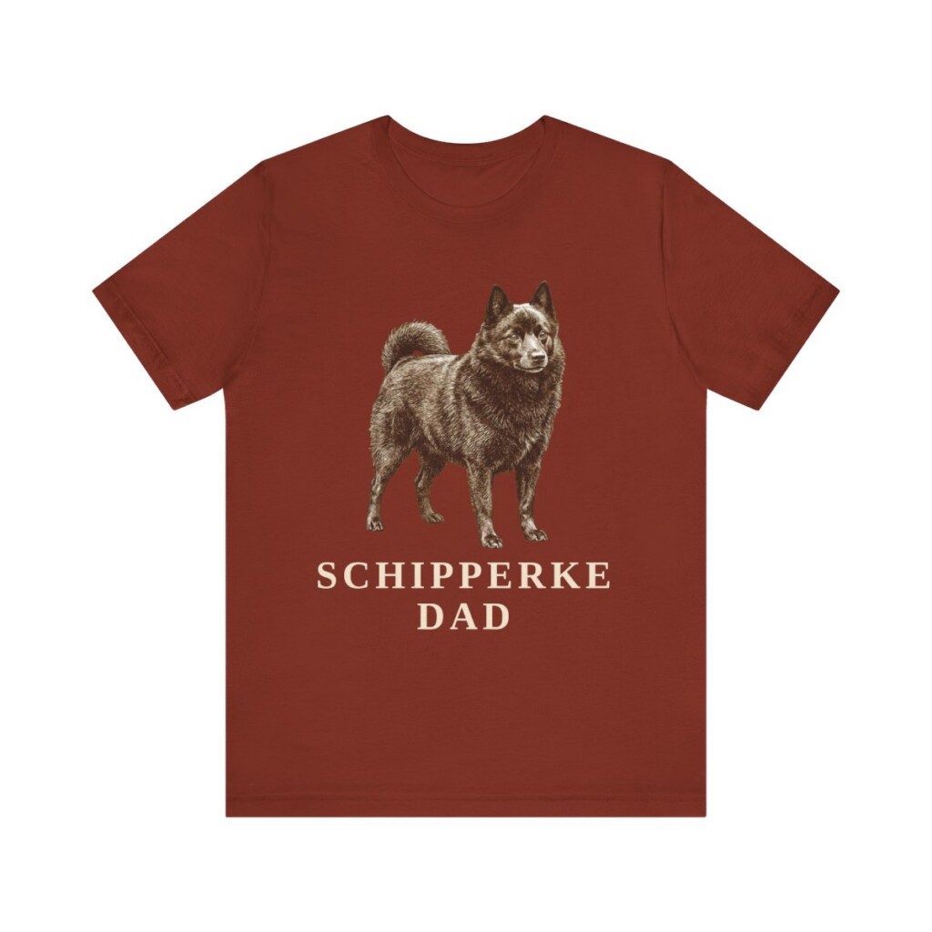 Schipperke Dad Shirt, Vintage Dog Sketch Tee, Dog Dad Gift