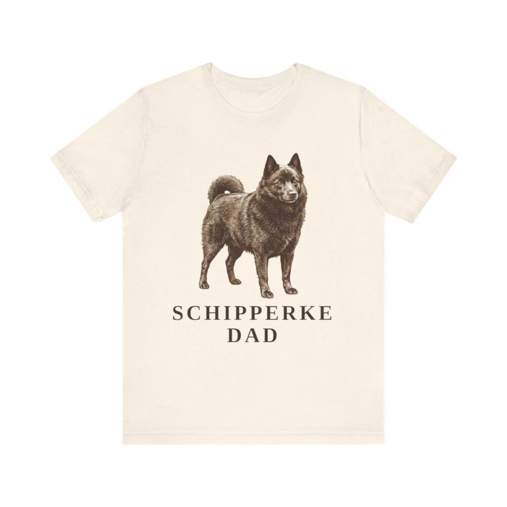Schipperke Dad Shirt, Vintage Dog Sketch Tee, Dog Dad Gift