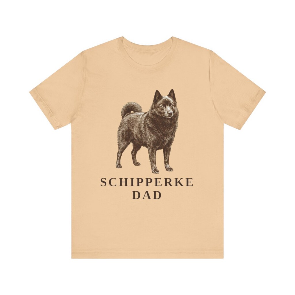 Schipperke Dad Shirt, Vintage Dog Sketch Tee, Dog Dad Gift