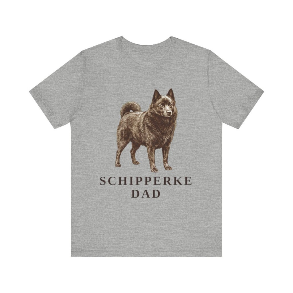 Schipperke Dad Shirt, Vintage Dog Sketch Tee, Dog Dad Gift