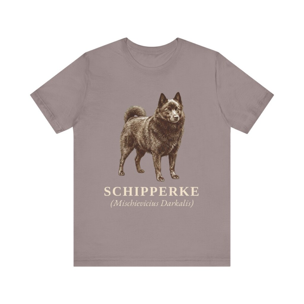 Schipperke Latin Shirt, Vintage Dog Sketch Tee, Dog Latin Gift