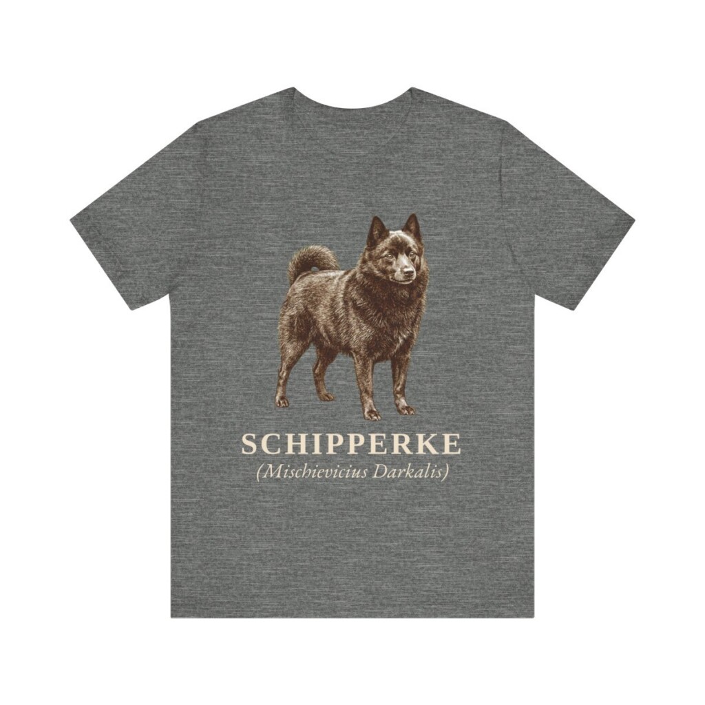 Schipperke Latin Shirt, Vintage Dog Sketch Tee, Dog Latin Gift
