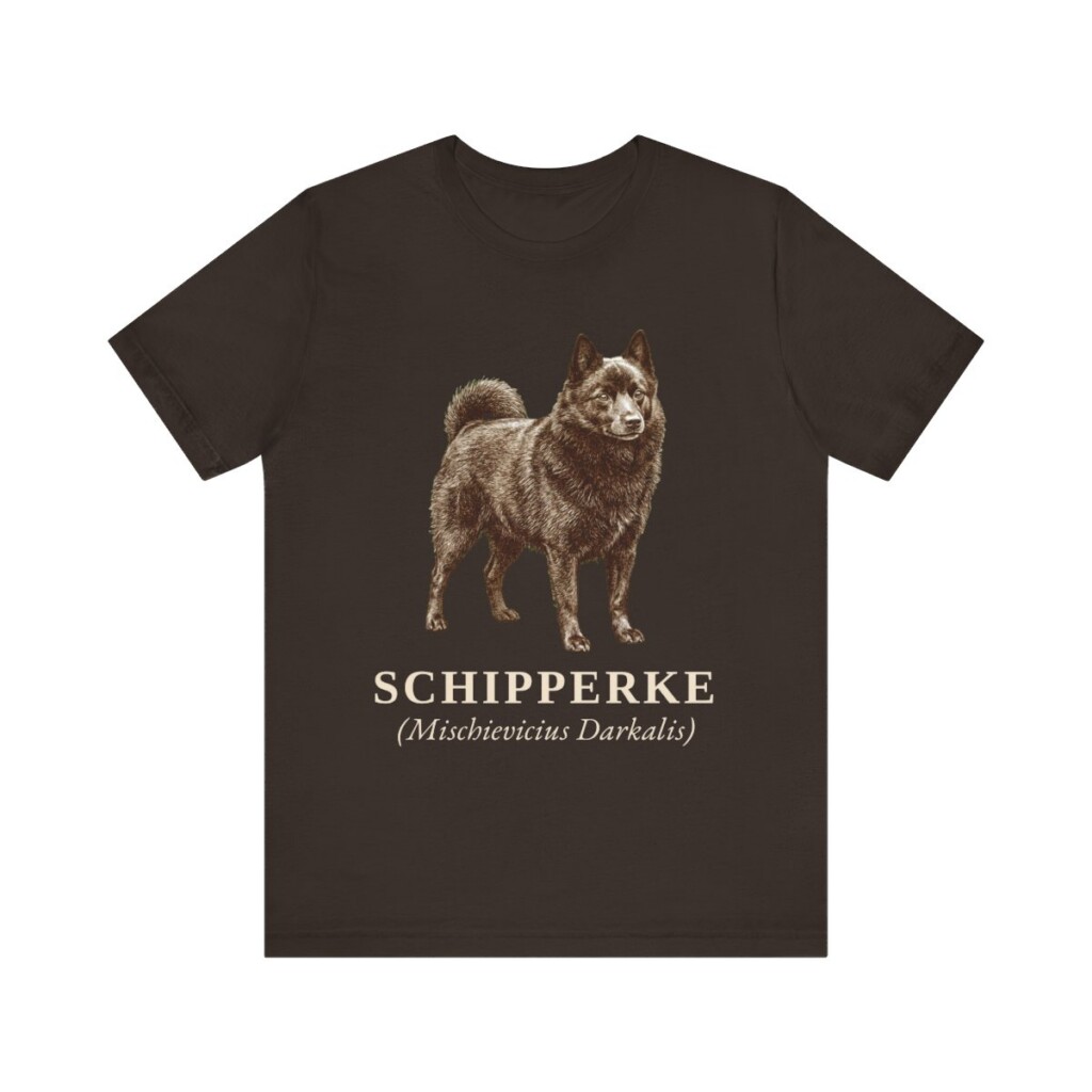 Schipperke Latin Shirt, Vintage Dog Sketch Tee, Dog Latin Gift