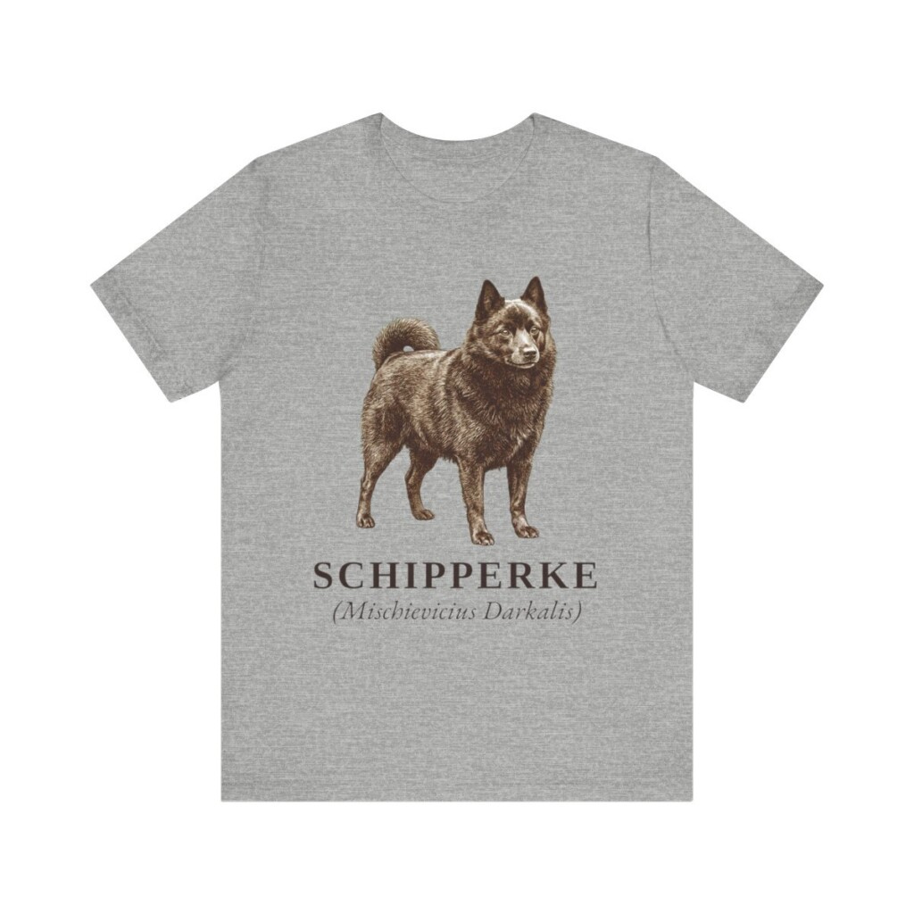 Schipperke Latin Shirt, Vintage Dog Sketch Tee, Dog Latin Gift
