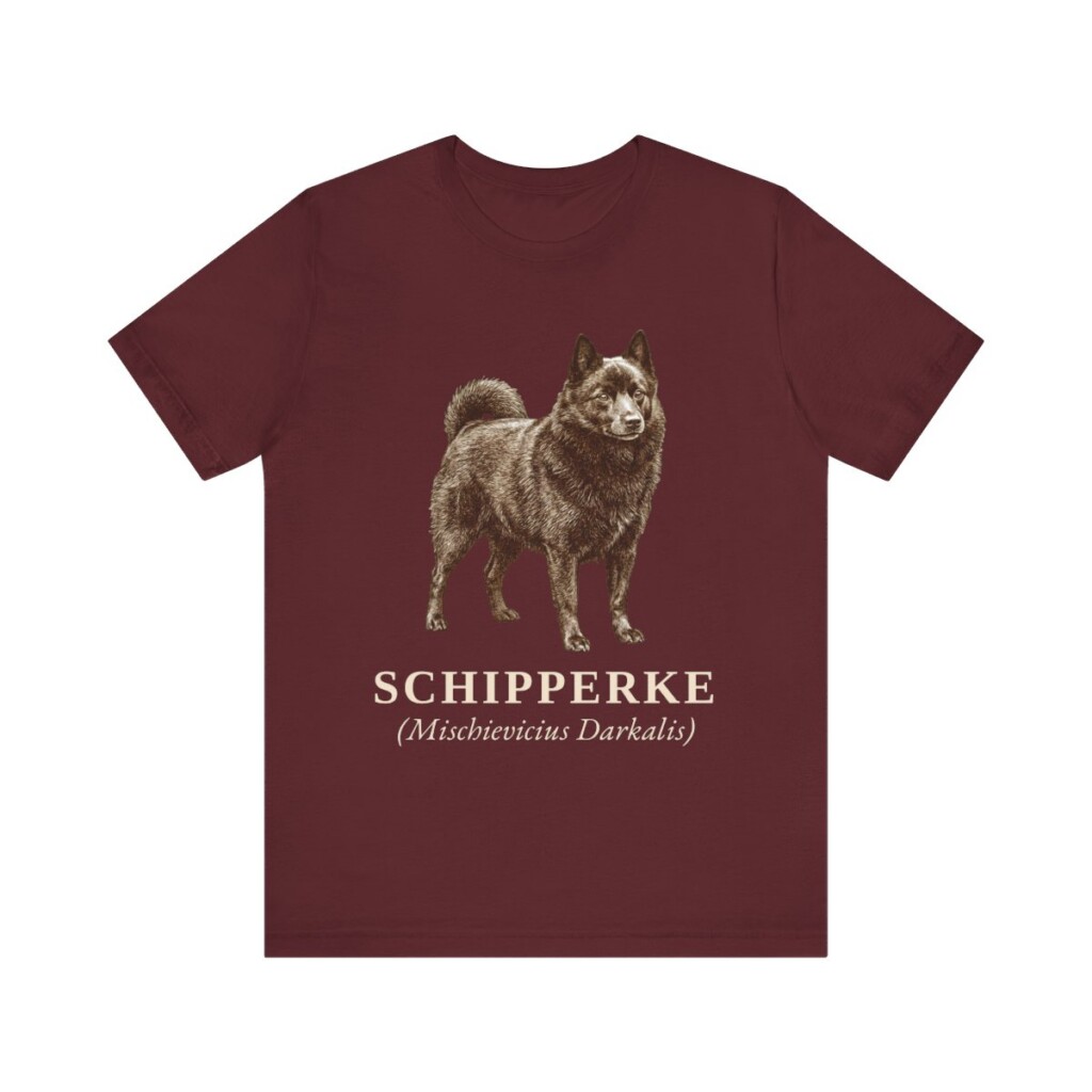 Schipperke Latin Shirt, Vintage Dog Sketch Tee, Dog Latin Gift