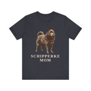 Schipperke Mom Shirt, Vintage Dog Sketch Tee, Dog Mom Gift