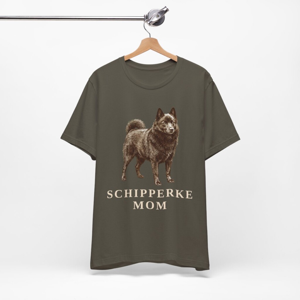 Schipperke Mom Shirt, Vintage Dog Sketch Tee, Dog Mom Gift