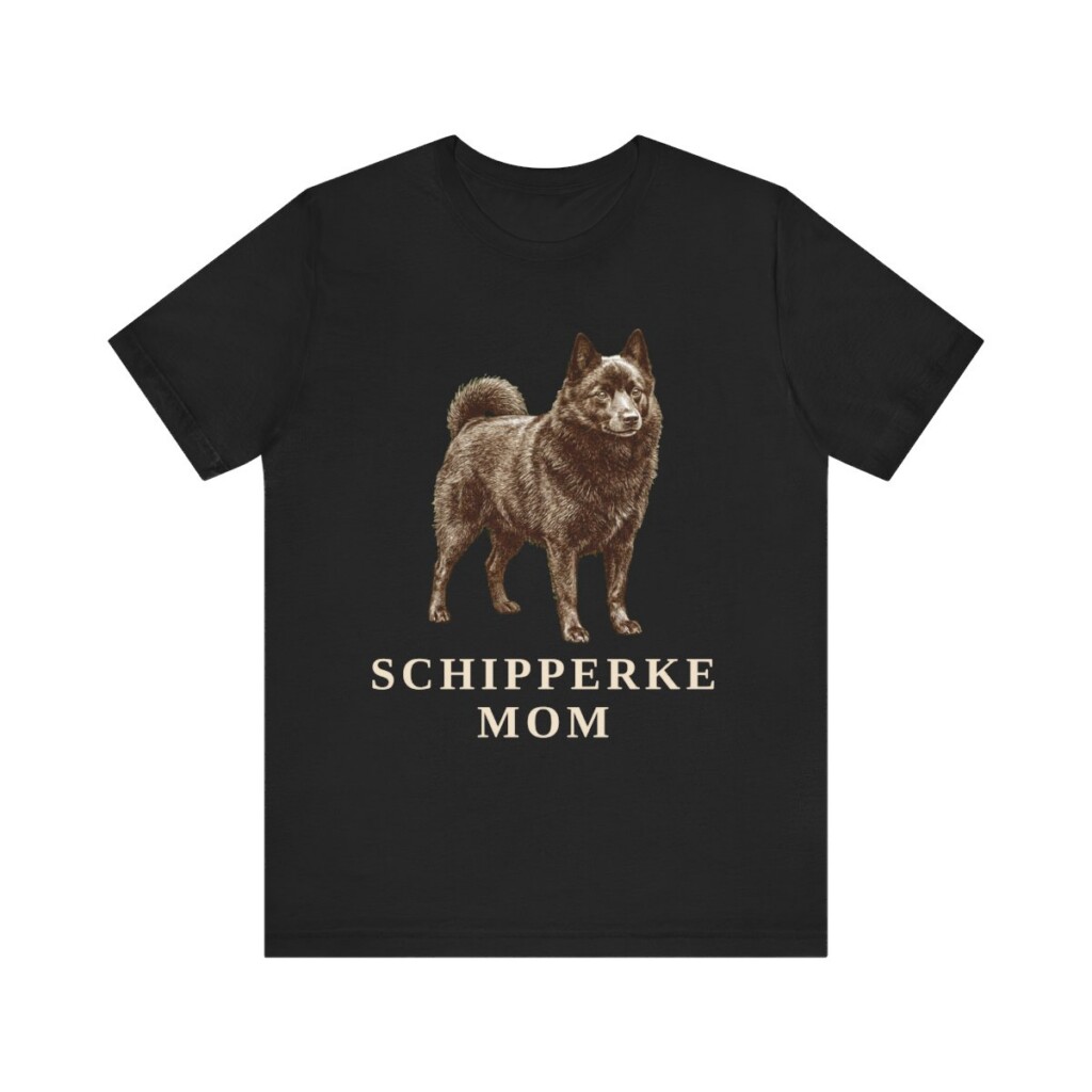 Schipperke Mom Shirt, Vintage Dog Sketch Tee, Dog Mom Gift