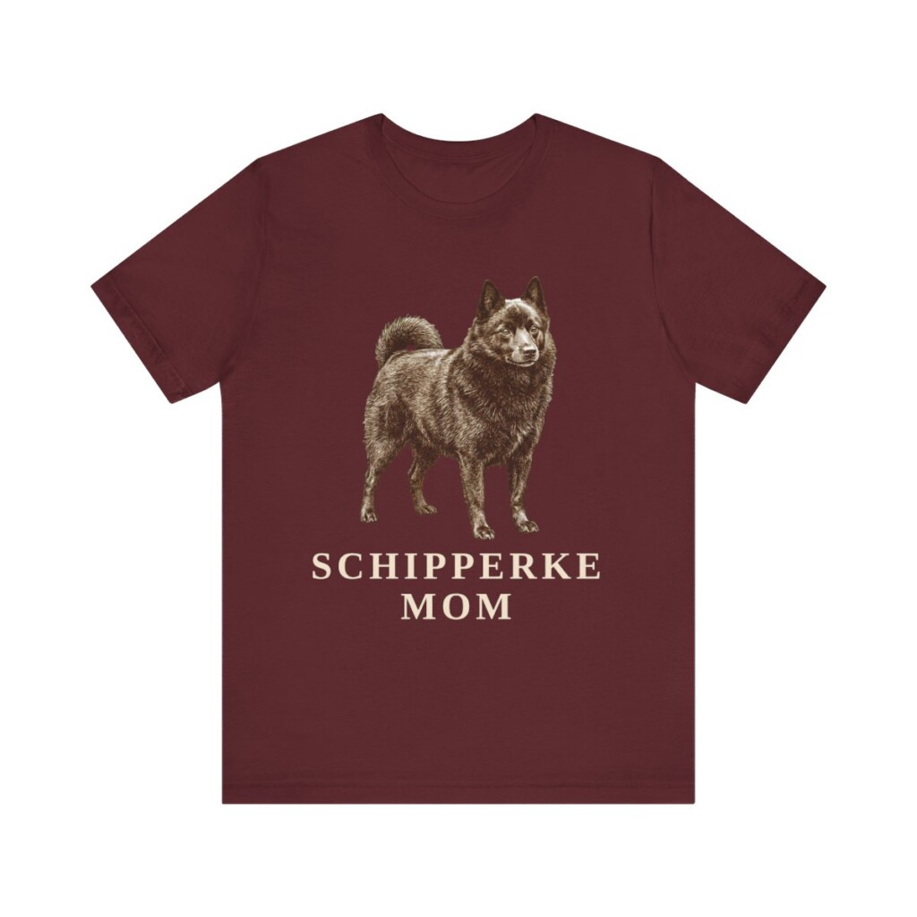 Schipperke Mom Shirt, Vintage Dog Sketch Tee, Dog Mom Gift