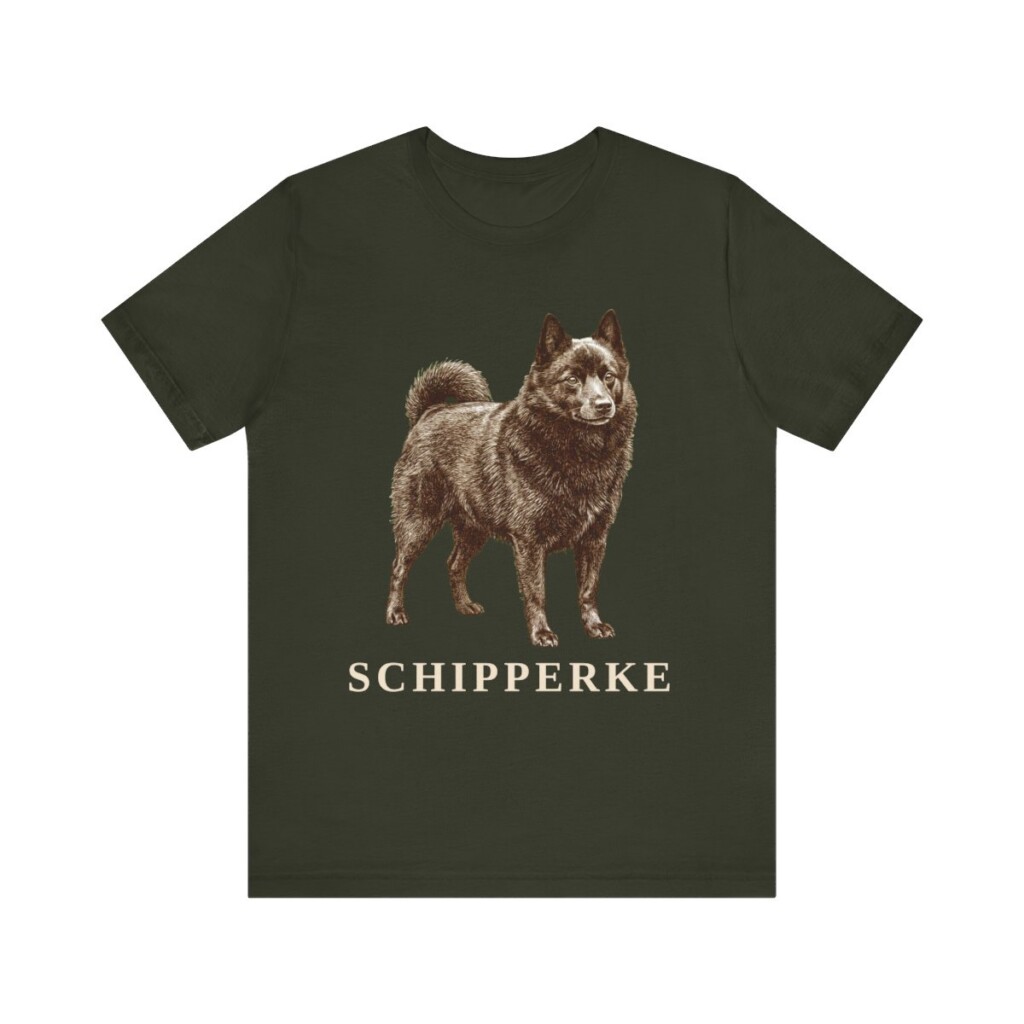 Schipperke Shirt, Vintage Dog Sketch Tee, Dog Lover Gift