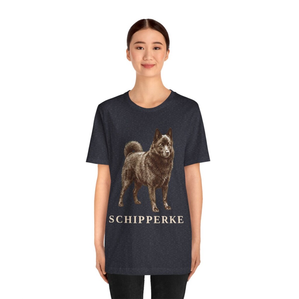Schipperke Shirt, Vintage Dog Sketch Tee, Dog Lover Gift