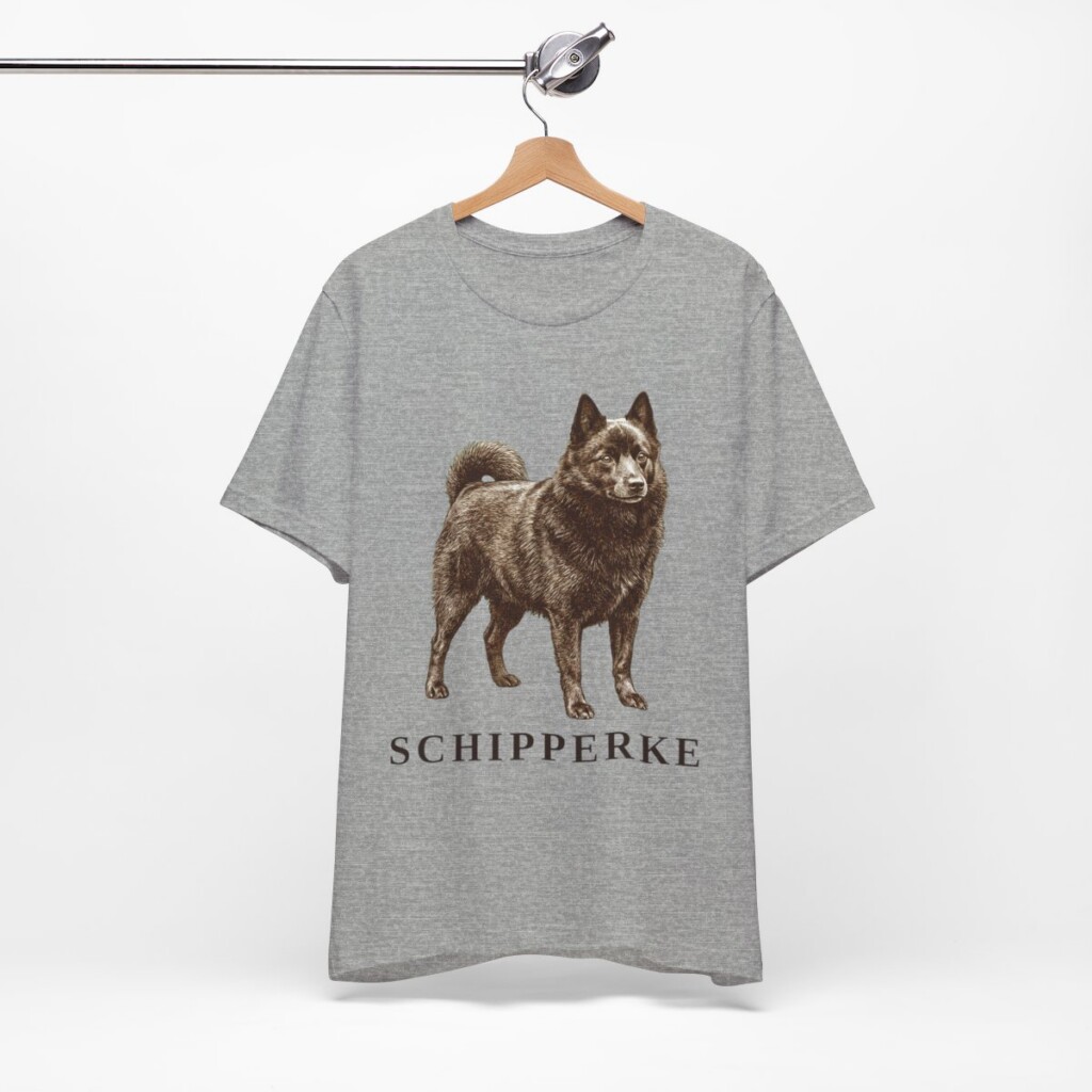 Schipperke Shirt, Vintage Dog Sketch Tee, Dog Lover Gift