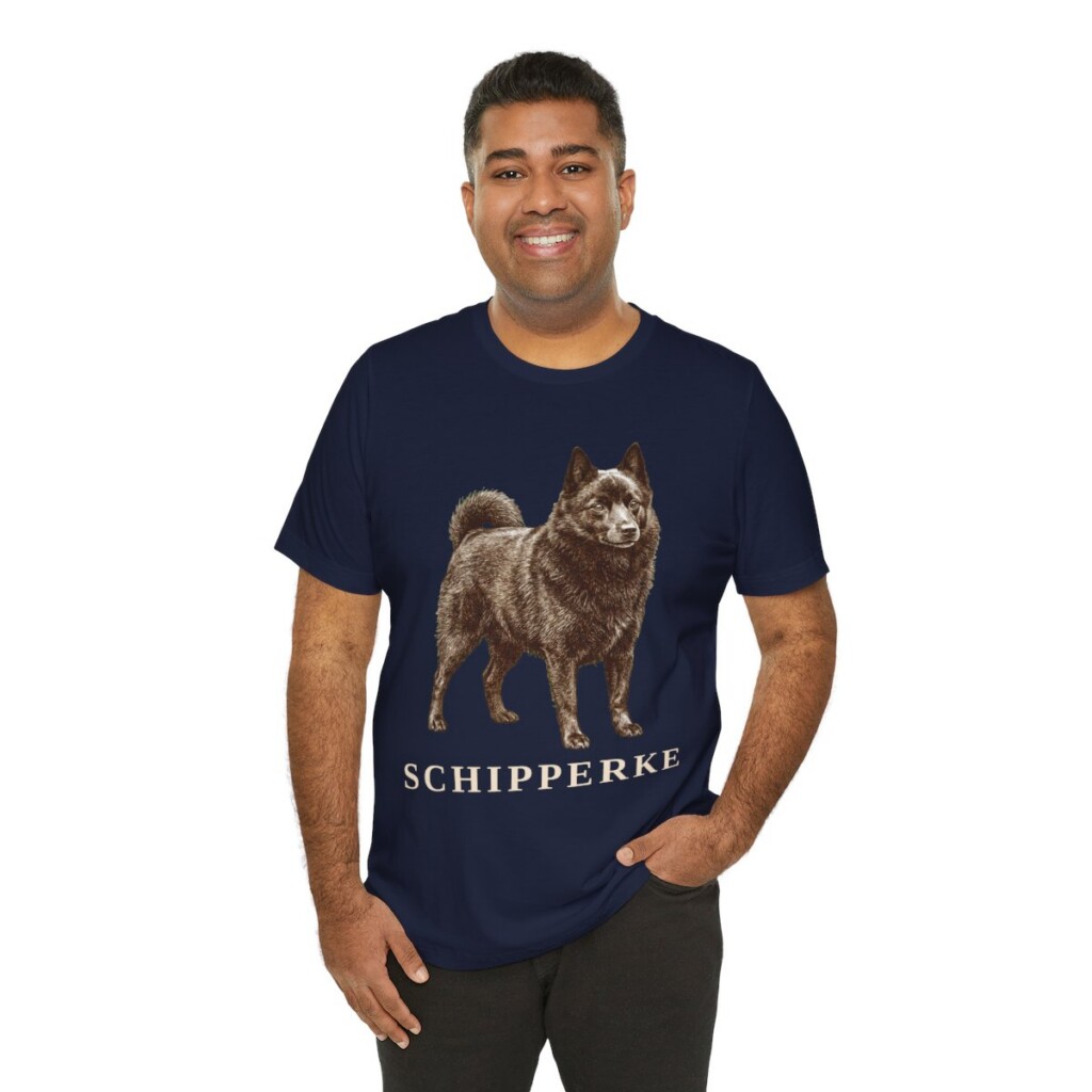 Schipperke Shirt, Vintage Dog Sketch Tee, Dog Lover Gift