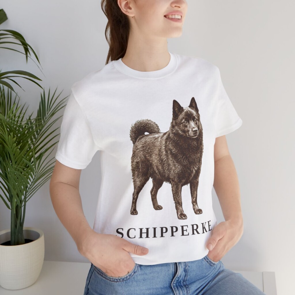 Schipperke Shirt, Vintage Dog Sketch Tee, Dog Lover Gift
